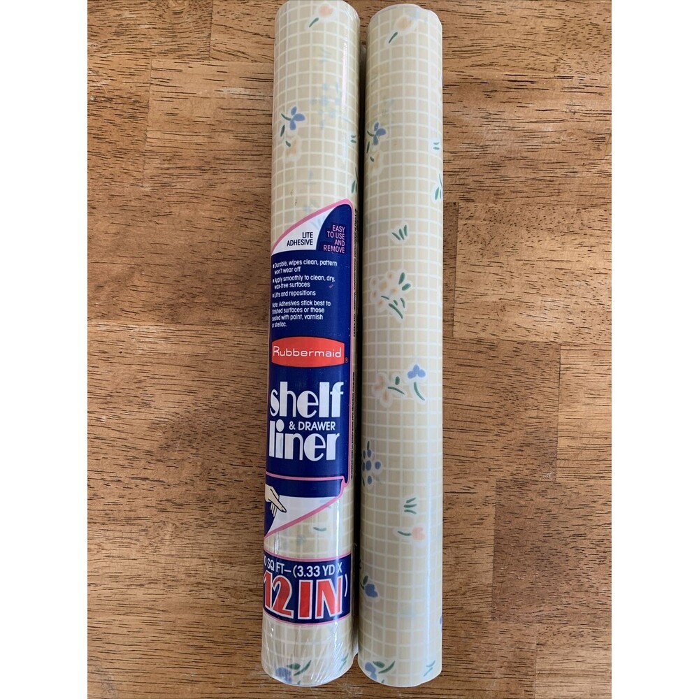 Vintage Rubbermaid Shelf Drawer Liner Summer Place 12"x3.33 yd‎ - 10 Sq 1989